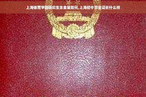 上海体育学院研究生含金量如何,上海初中毕业证长什么样