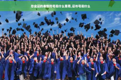 毕业证的表情符号是什么意思,证书号是什么