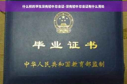 什么样的学生没有初中毕业证-没有初中毕业证有什么用处