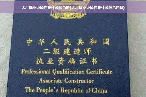 大厂毕业证原件是什么颜色的(大厂毕业证原件是什么颜色的啊)