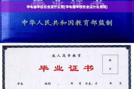 学电梯学校毕业证什么用(学电梯学校毕业证什么用啊)