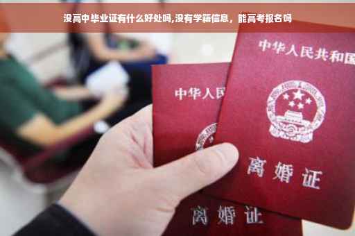 没高中毕业证有什么好处吗,没有学籍信息，能高考报名吗