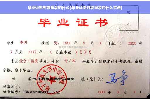 毕业证密封袋里装的什么(毕业证密封袋里装的什么东西)