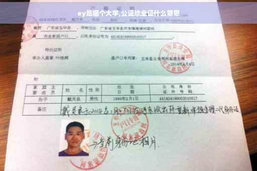 ey是哪个大学,公证毕业证什么意思