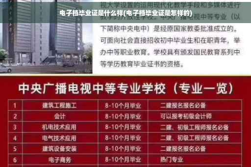 电子档毕业证是什么样(电子档毕业证是怎样的)