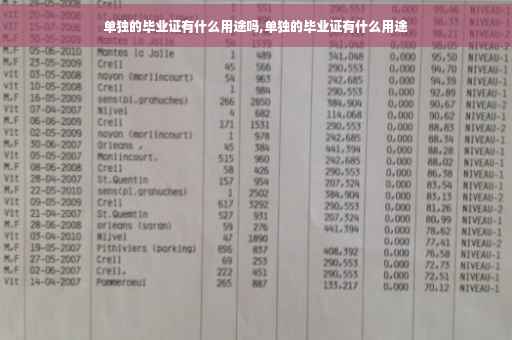 单独的毕业证有什么用途吗,单独的毕业证有什么用途