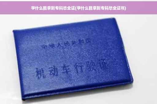 学什么能拿到专科毕业证(学什么能拿到专科毕业证书)