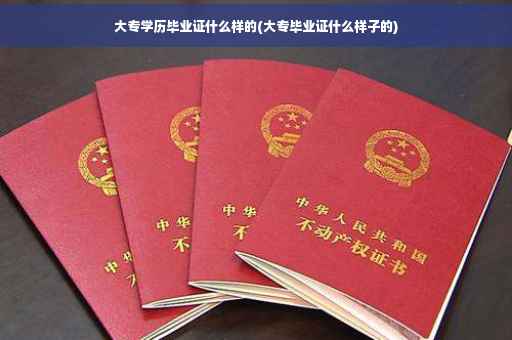 大专学历毕业证什么样的(大专毕业证什么样子的)
