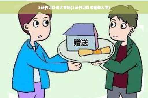 3证书可以考大专吗(3证书可以考哪些大学)