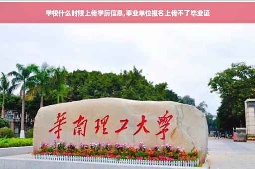 学校什么时候上传学历信息,事业单位报名上传不了毕业证
