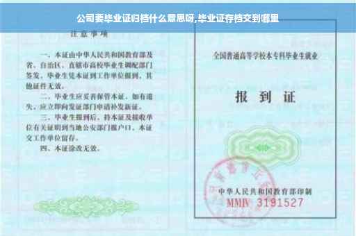 公司要毕业证归档什么意思呀,毕业证存档交到哪里