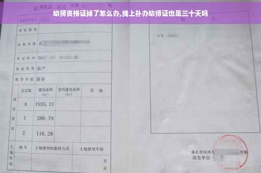 幼师资格证掉了怎么办,线上补办幼师证也是三十天吗