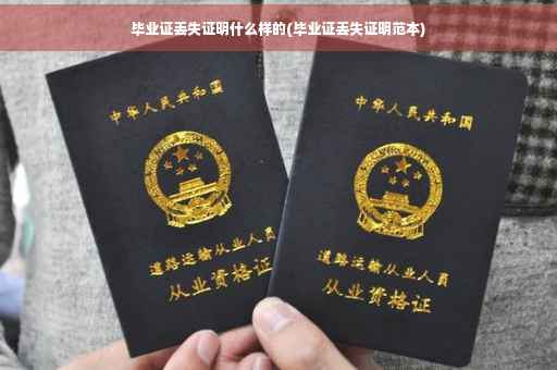 毕业证丢失证明什么样的(毕业证丢失证明范本)