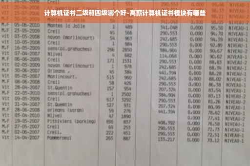 计算机证书二级和四级哪个好-高薪计算机证书模块有哪些