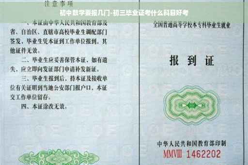 初中数学要报几门-初三毕业证考什么科目好考