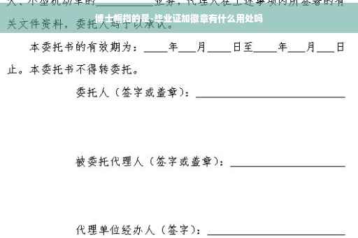 博士帽指的是-毕业证加徽章有什么用处吗