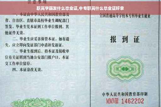 职高学籍发什么毕业证,中专职高什么毕业证好拿