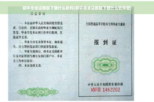 初中毕业证模板下载什么软件(初中毕业证模板下载什么软件查)