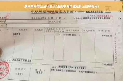 湖南中专毕业证什么班(湖南中专毕业证什么班级有用)