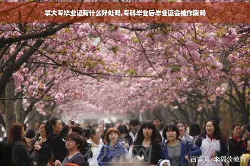 拿大专毕业证有什么好处吗,专科毕业后毕业证会被作废吗