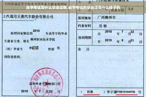 自学考试是什么毕业证啊,自学考试的毕业证是什么样子的