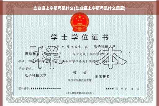 毕业证上字第号是什么(毕业证上字第号是什么意思)