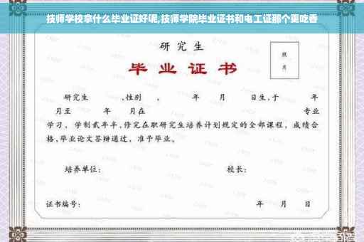 技师学校拿什么毕业证好呢,技师学院毕业证书和电工证那个更吃香