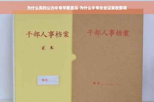 为什么有的公办中专学费很高-为什么中专毕业证要收费呢