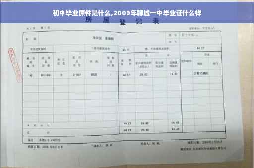 初中毕业原件是什么,2000年聊城一中毕业证什么样