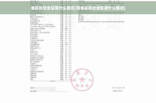 单反拍毕业证用什么模式(用单反拍毕业照用什么模式)