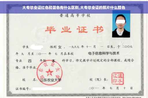大专毕业证红色和蓝色有什么区别,大专毕业证的照片什么颜色