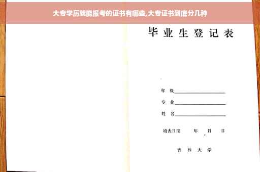 大专学历就能报考的证书有哪些,大专证书到底分几种 大专学历就能报考的证书有哪些,大专证书到底分几种