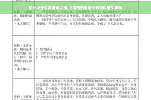 毕业证什么发型可以用,上海市初中毕业照可以披头发吗