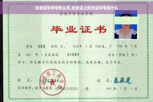 毕业证书字号怎么写,毕业证上的毕证字号是什么