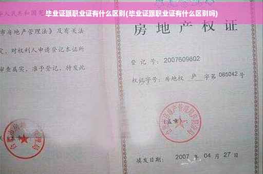毕业证跟职业证有什么区别(毕业证跟职业证有什么区别吗)