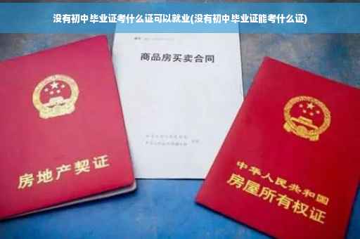 没有初中毕业证考什么证可以就业(没有初中毕业证能考什么证)