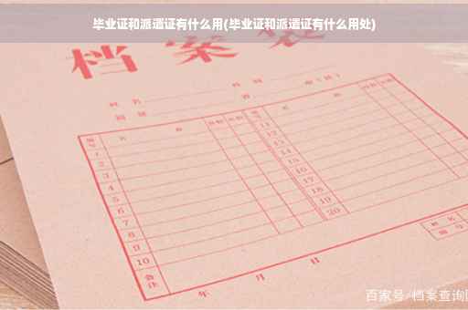 毕业证和派遣证有什么用(毕业证和派遣证有什么用处)