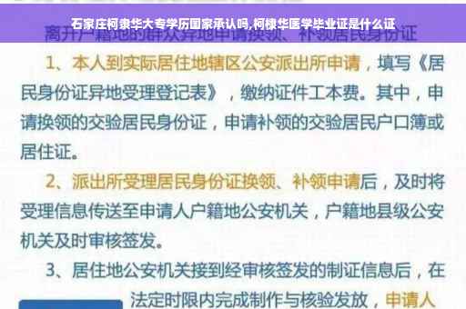石家庄柯隶华大专学历国家承认吗,柯棣华医学毕业证是什么证