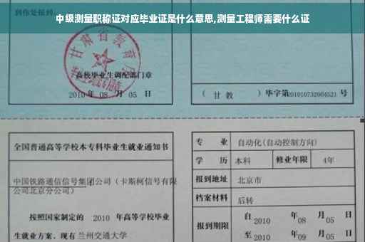 中级测量职称证对应毕业证是什么意思,测量工程师需要什么证