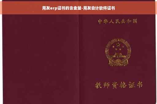 用友erp证书的含金量-用友会计软件证书