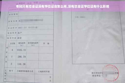 专科只有毕业证没有学位证会怎么样,没有毕业证学位证有什么影响