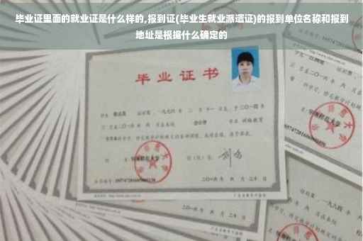 毕业证里面的就业证是什么样的,报到证(毕业生就业派遣证)的报到单位名称和报到地址是根据什么确定的