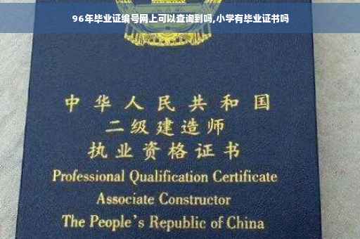 96年毕业证编号网上可以查询到吗,小学有毕业证书吗