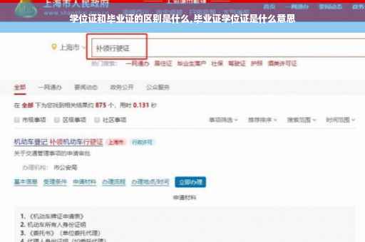 学位证和毕业证的区别是什么,毕业证学位证是什么意思