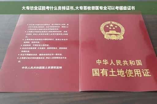 大专毕业证能考什么资格证书,大专畜牧兽医专业可以考哪些证书