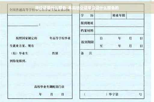 学位证是什么颜色-本科毕业证学位证什么颜色的