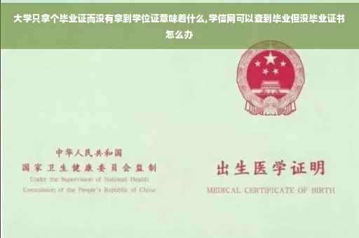 大学只拿个毕业证而没有拿到学位证意味着什么,学信网可以查到毕业但没毕业证书怎么办