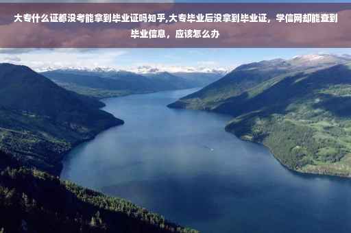 大专什么证都没考能拿到毕业证吗知乎,大专毕业后没拿到毕业证，学信网却能查到毕业信息，应该怎么办