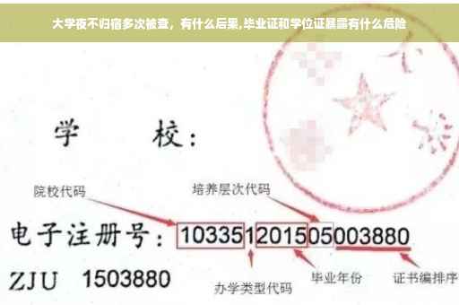 大学夜不归宿多次被查，有什么后果,毕业证和学位证暴露有什么危险