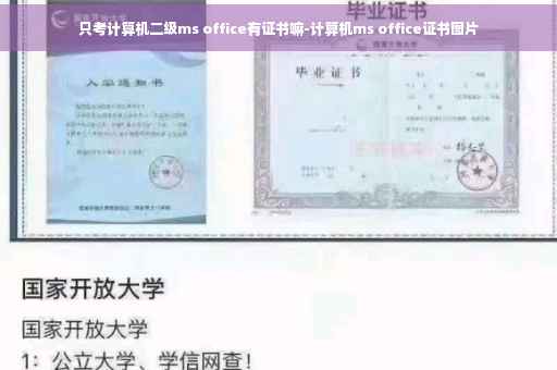 只考计算机二级ms office有证书嘛-计算机ms office证书图片
